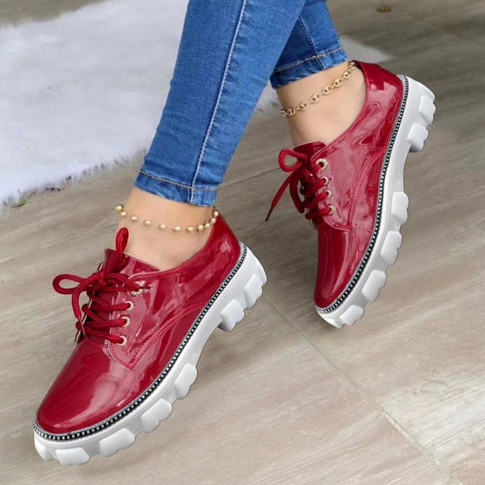Summer Flats Shoes Women Dressy Comfort Solid Shoes Rhinestone Patent