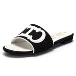 Women's Slippers yellow New Fabric Fashion Flat Sandals