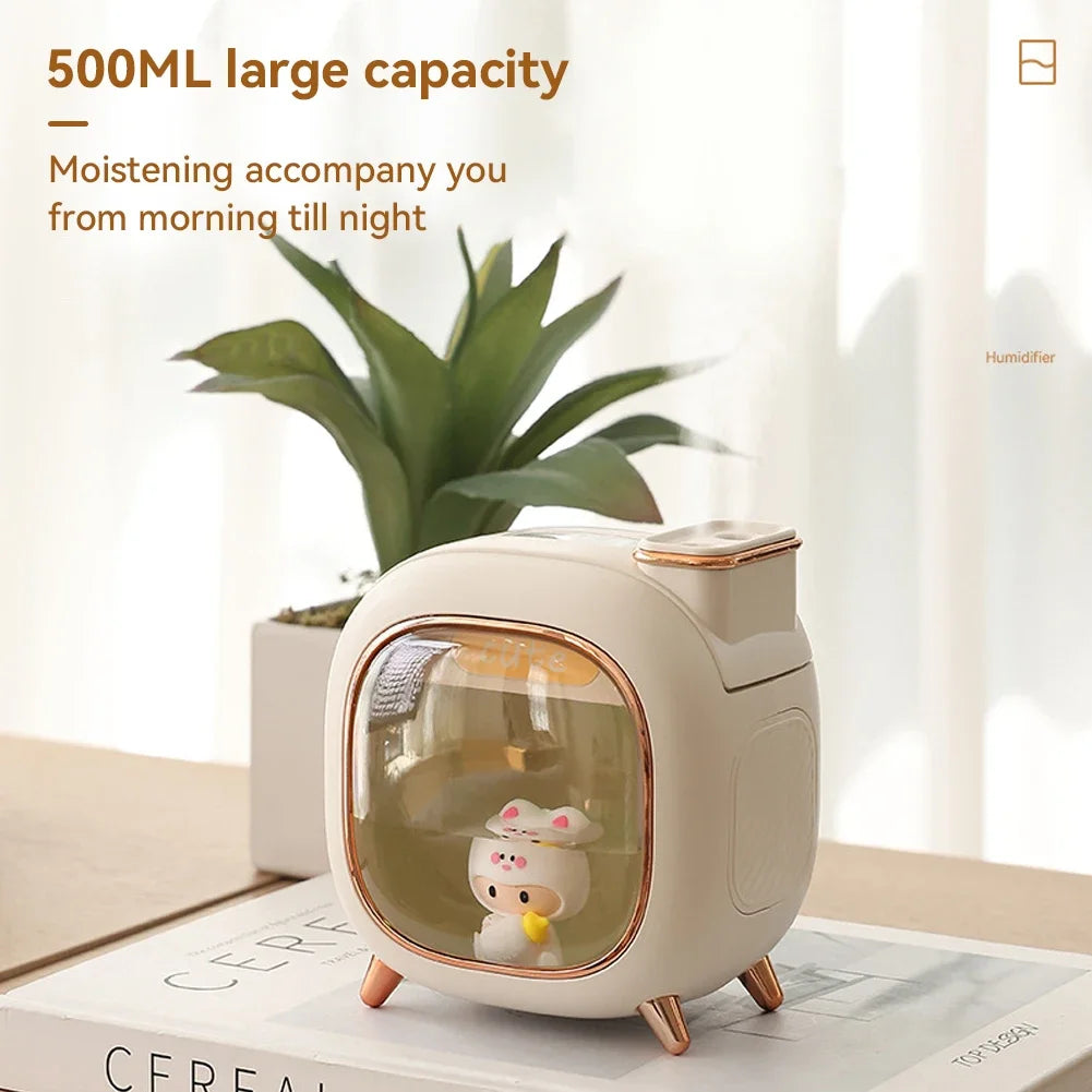 500ML Humidifier Mini USB Double Spray Air Humidifier Home Bedroom