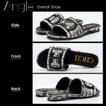 Women's Slippers yellow New Fabric Fashion Flat Sandals