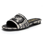 Women's Slippers yellow New Fabric Fashion Flat Sandals