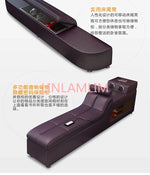 Genuine leather bed frame Soft Beds massager storage safe speaker LED