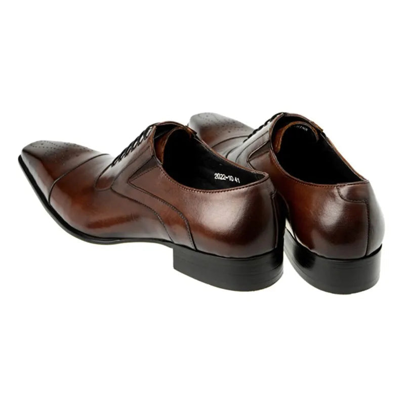 2022 New Men Dress Handmade Shoes PU Leather Male Oxford Italian