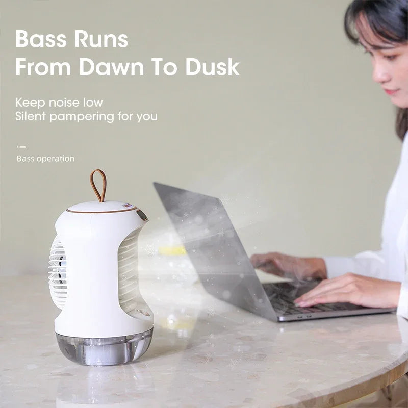 Portable Electric Fan Desktop Fan With Air Humidifier Air Conditioner
