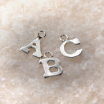 Initial Block Charm | 8mm | .925 Sterling Silver