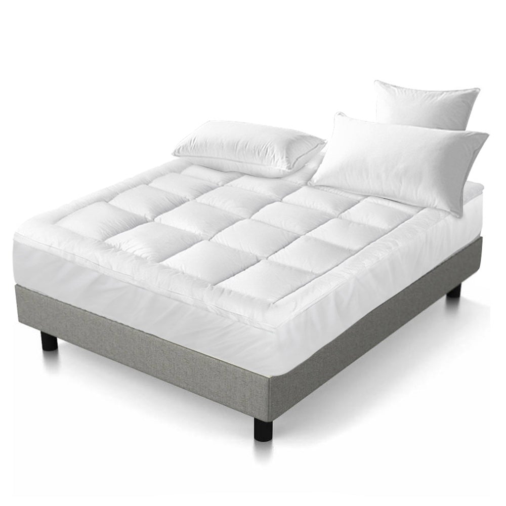 Giselle Queen Mattress Topper Pillowtop 1000GSM Microfibre Filling