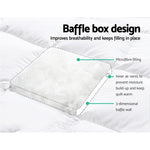 Giselle Queen Mattress Topper Pillowtop 1000GSM Microfibre Filling