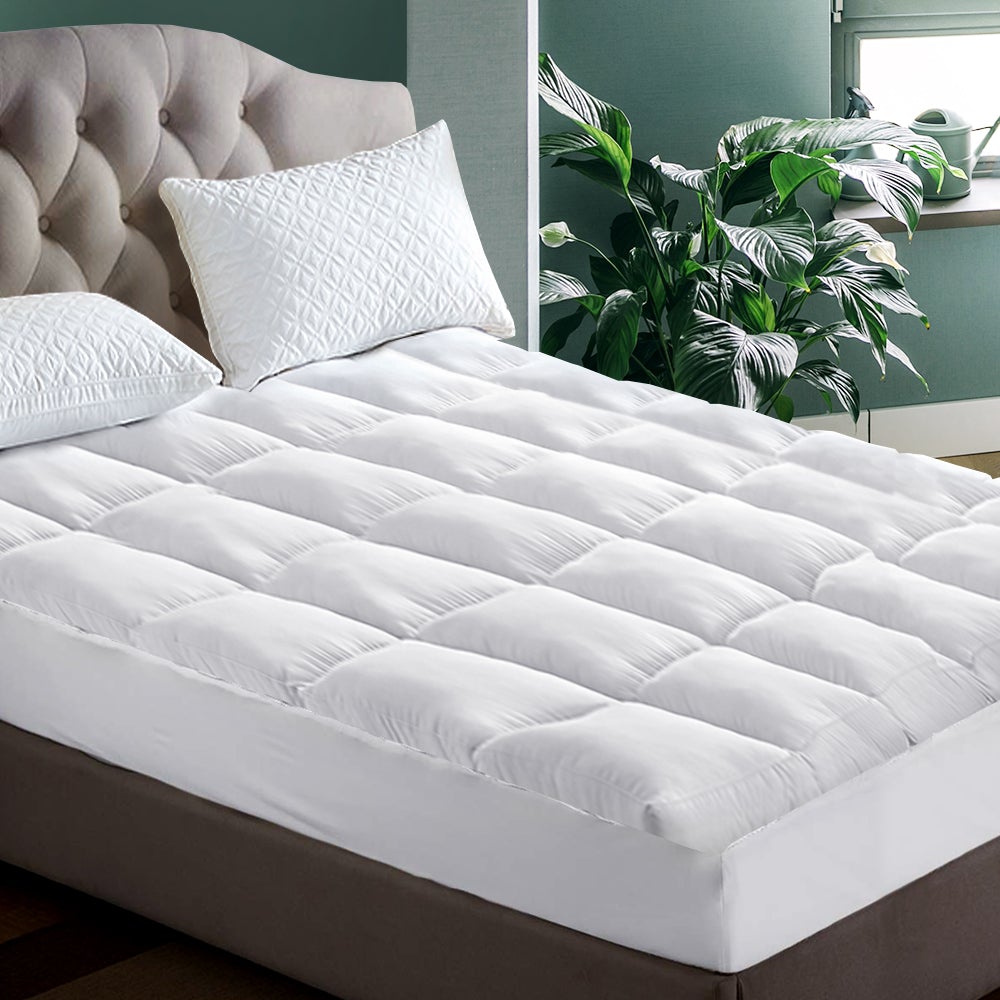 Giselle Queen Mattress Topper Pillowtop 1000GSM Microfibre Filling