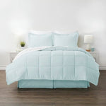 Twin XL Microfiber 6-Piece Reversible Bed-in-a-Bag Comforter Set in
