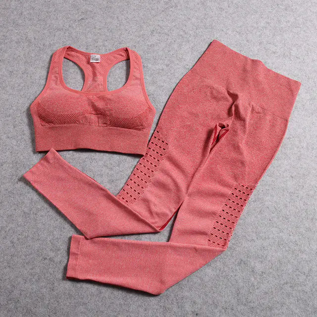 Women's Seamless Yoga Set - 2-Piece Workout Outfit