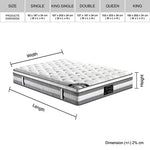 Mattress Euro Top King Single Size Pocket Spring Coil with Knitted