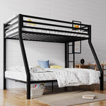 Twin Over Twin Bunk Bed With Slide Durable Square Tube