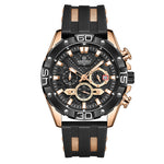 TPU Strap Quartz Movement Six-hand Outdoor Sports Watch