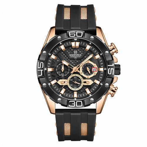 TPU Strap Quartz Movement Six-hand Outdoor Sports Watch