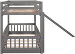 Twin Metal Bunk Bed Frame Black With Convertible Ladder