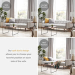 Gray Fabric Twin Futon Sofa Bed With Arms For Small Rooms