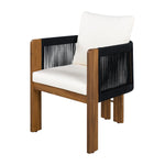 Luxury 5-Piece Outdoor Patio Dining Set for 4, Solid Acacia Wood
