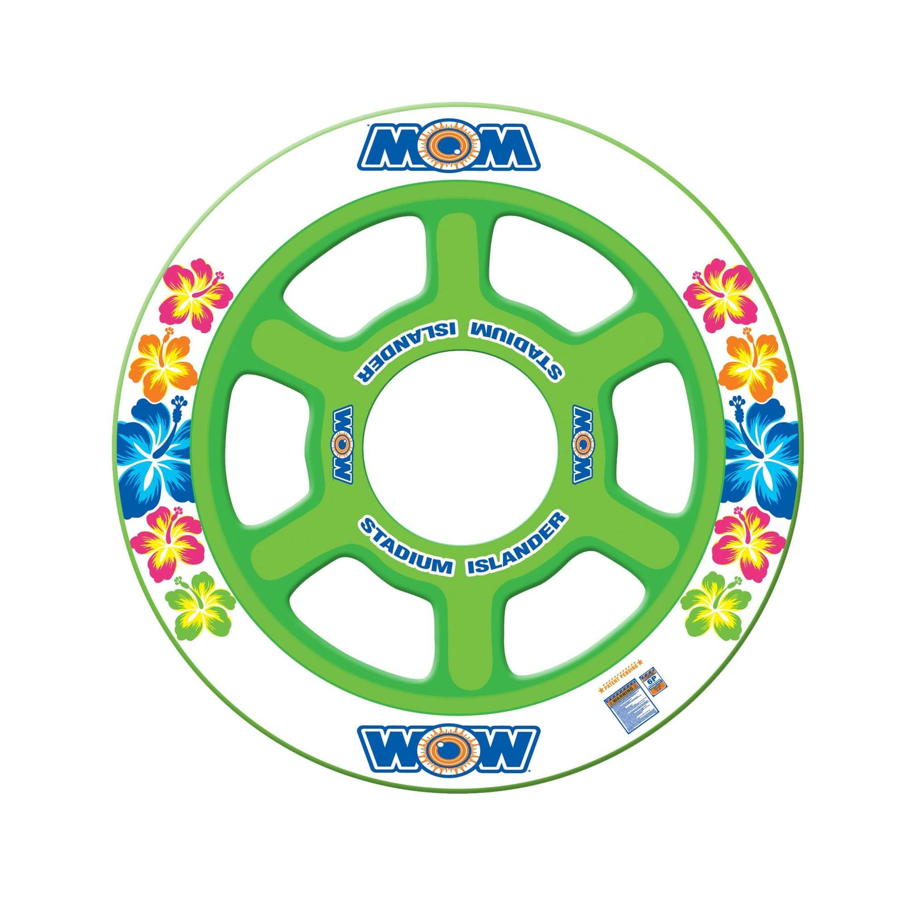 WOW Watersports Floating 6 Person Stadium Islander Water Lounge and