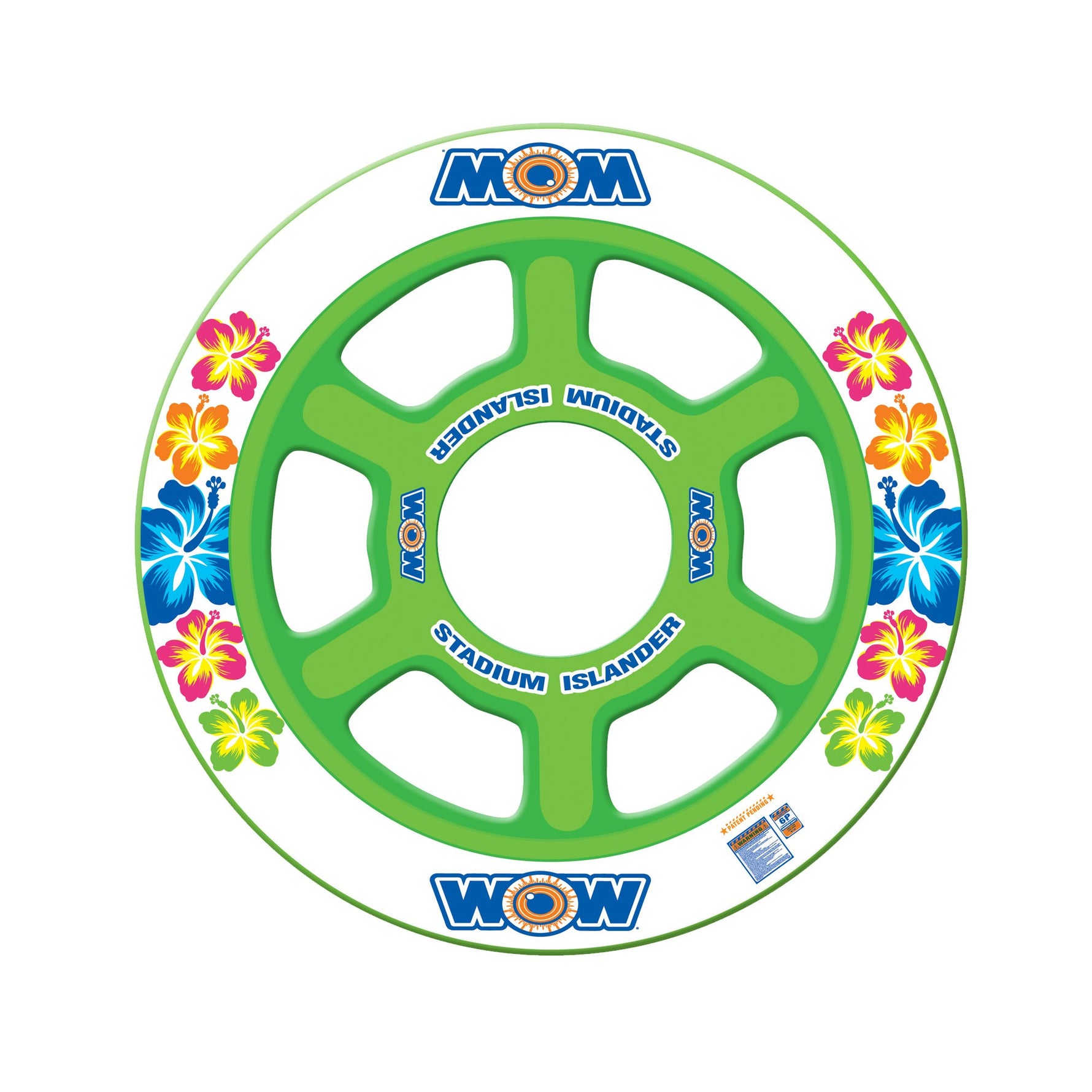 WOW Watersports Floating 6 Person Stadium Islander Water Lounge and