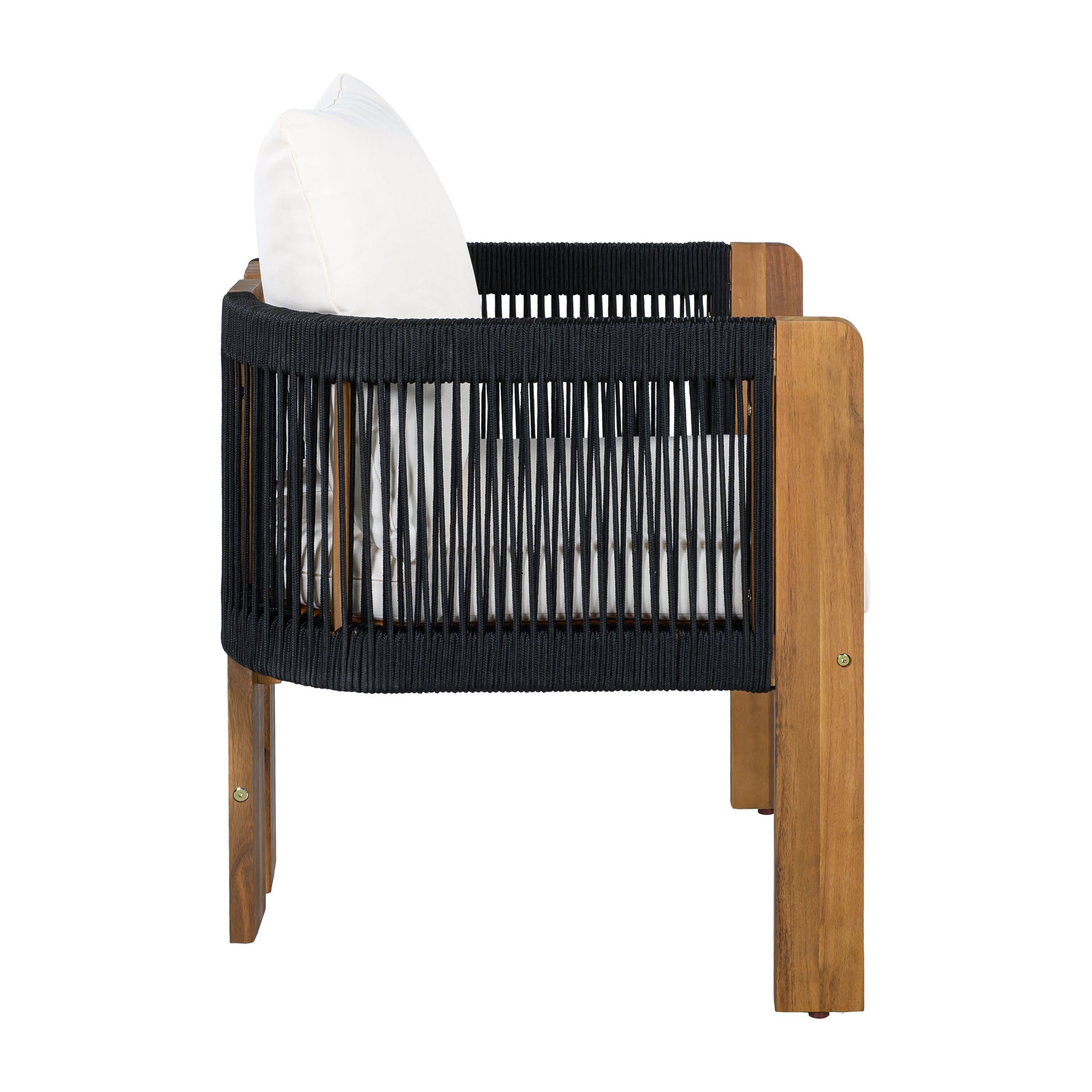 Luxury 5-Piece Outdoor Patio Dining Set for 4, Solid Acacia Wood