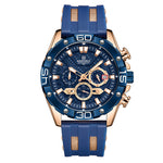 TPU Strap Quartz Movement Six-hand Outdoor Sports Watch