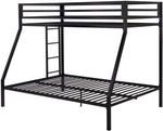 Twin Over Twin Bunk Bed With Slide Durable Square Tube