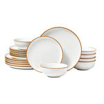 18 PCS Dinnerware Set Ceramic Plates And Bowls Sets Service For 6