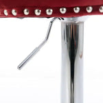 Swivel Velvet Barstools Adjusatble Seat Height From 25-33 Inch Burgundy,Set Of 2