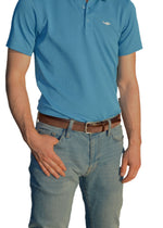 Siene Brown Leather Men Suede Belt