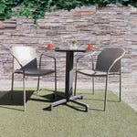 Set of 4 Patio Dining aluminum Armchair - Rod - Commercial grade -