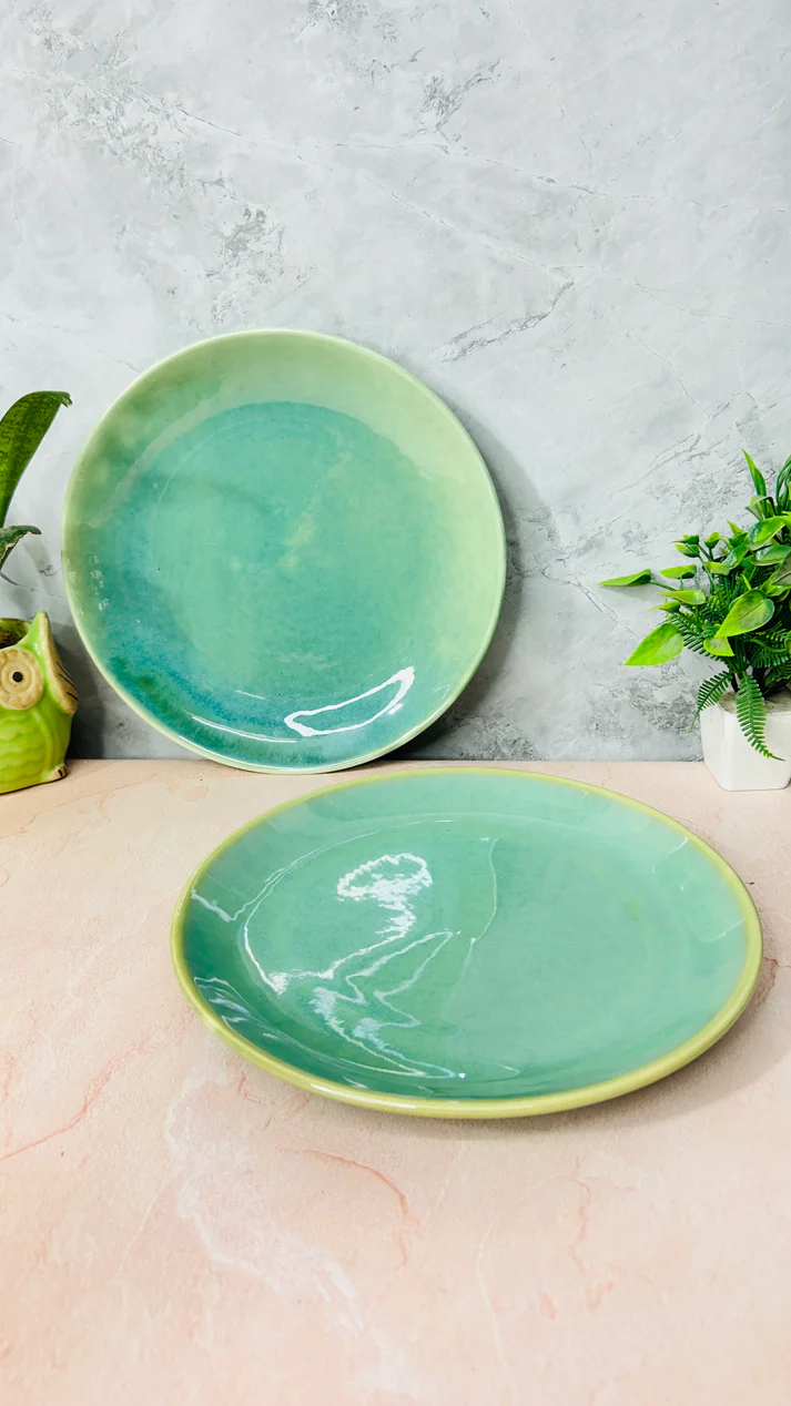STUDIO SEA GREEN DINNER PLATE SET OF 1