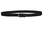 Galata Black Plaited Leather Men Belt