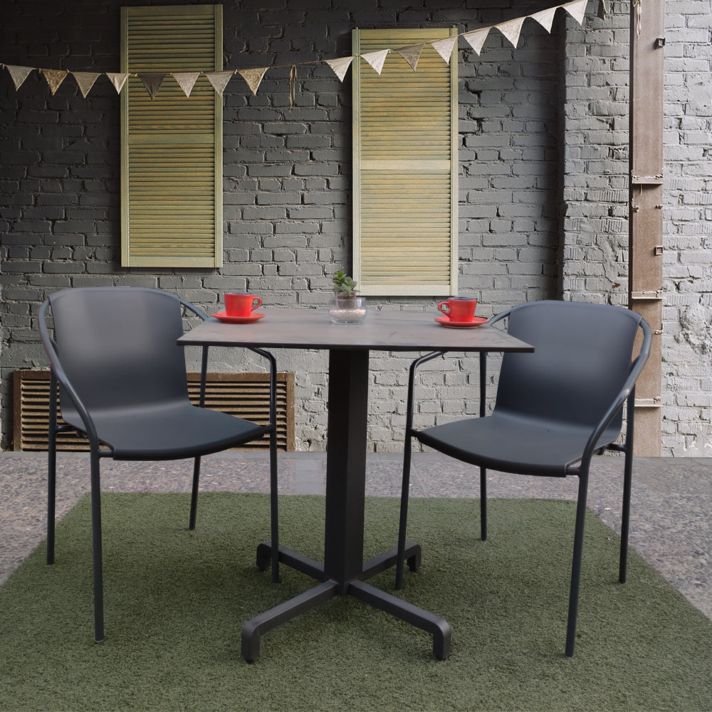 Set of 4 Patio Dining aluminum Armchair - Rod - Commercial grade -