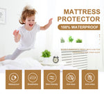 Solid Waterproof Bed Mattress Protector with Elastic Band Breathable