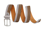 Siene Beige Leather Men Suede Belt
