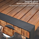 3-pieces Outdoor Dining Table With 2 Benches, Patio Dining Set With