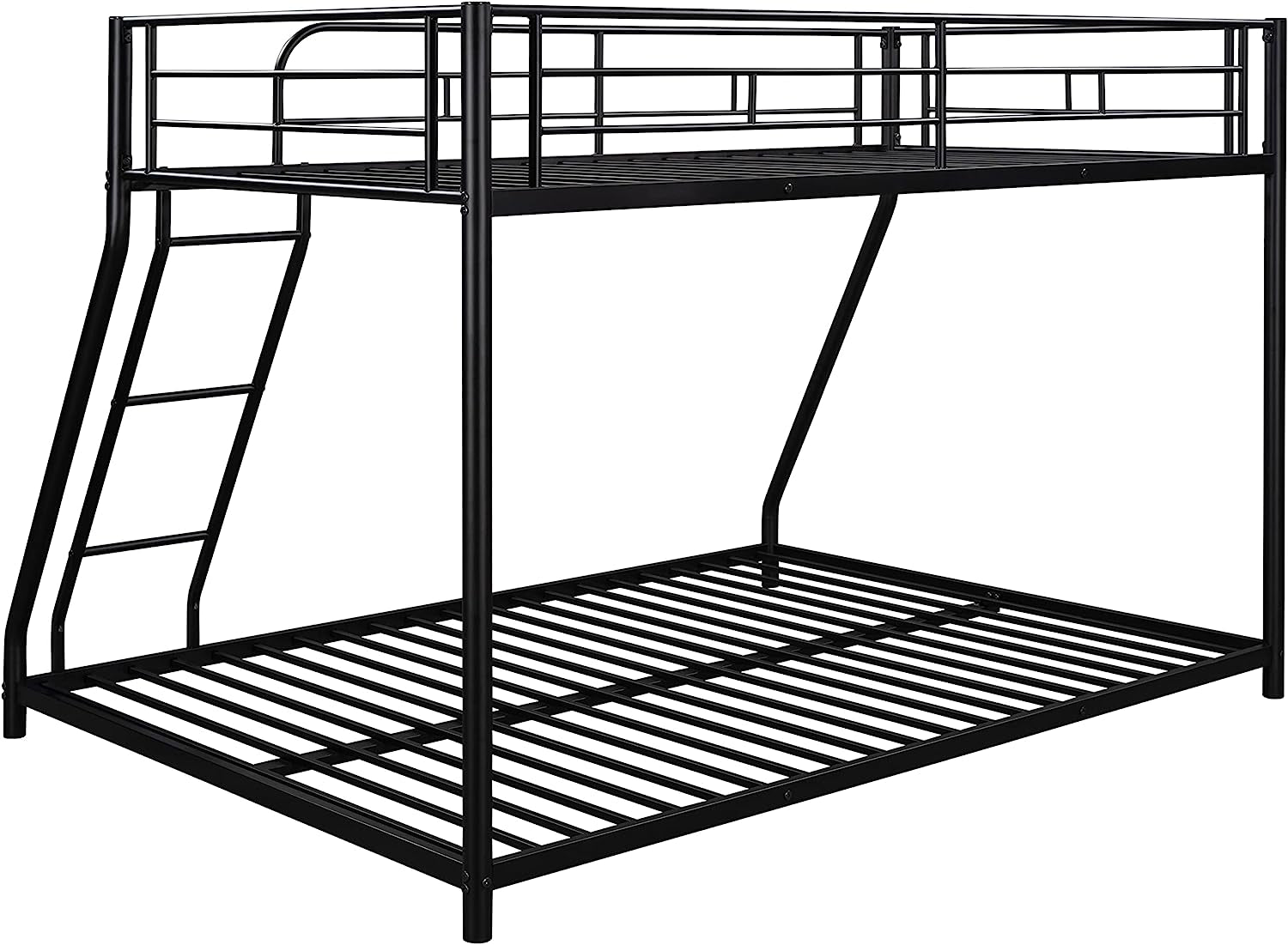 Heavy Duty Twin Over Full Metal Floor Bunk Bed With Ladder