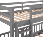Twin Metal Bunk Bed Frame Black With Convertible Ladder