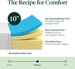 Queen Cooling Gel Memory Foam Mattress for Optimal Comfort