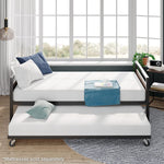 Twin Over Full Metal Bunk Beds With Trundle In Black