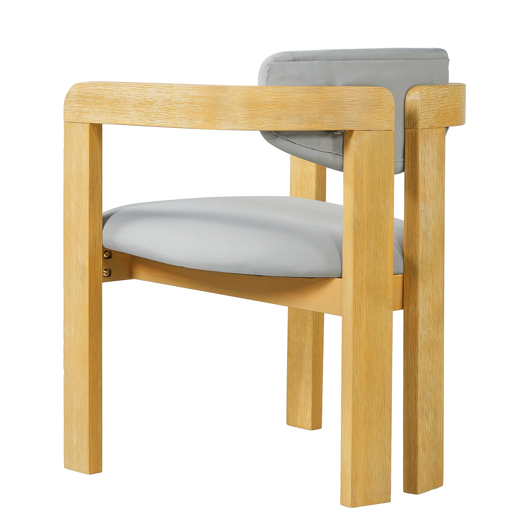 Set of 2 Outdoor Acacia Wood Dining Chairs with Cushions, Modern Solid