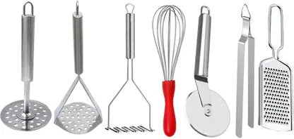 OC9 Stainless Steel Kitchen Tool (Contains: 3 Potato Mashers, 1 Roti