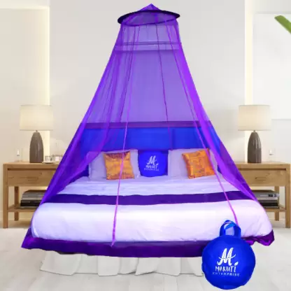 King Size Bed (Round) Mosquito Net (PURPLE) Size 98X23 INCH Color