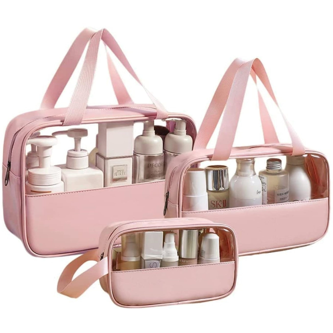 Travel Toiletry Organizer Bag Set of 3 – Pink