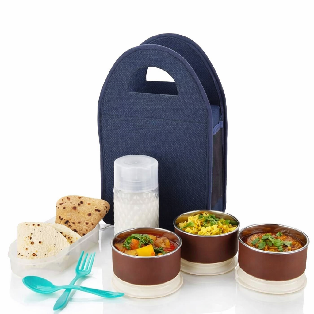 5-Piece Insulated Lunch Box Set with Carry Bag