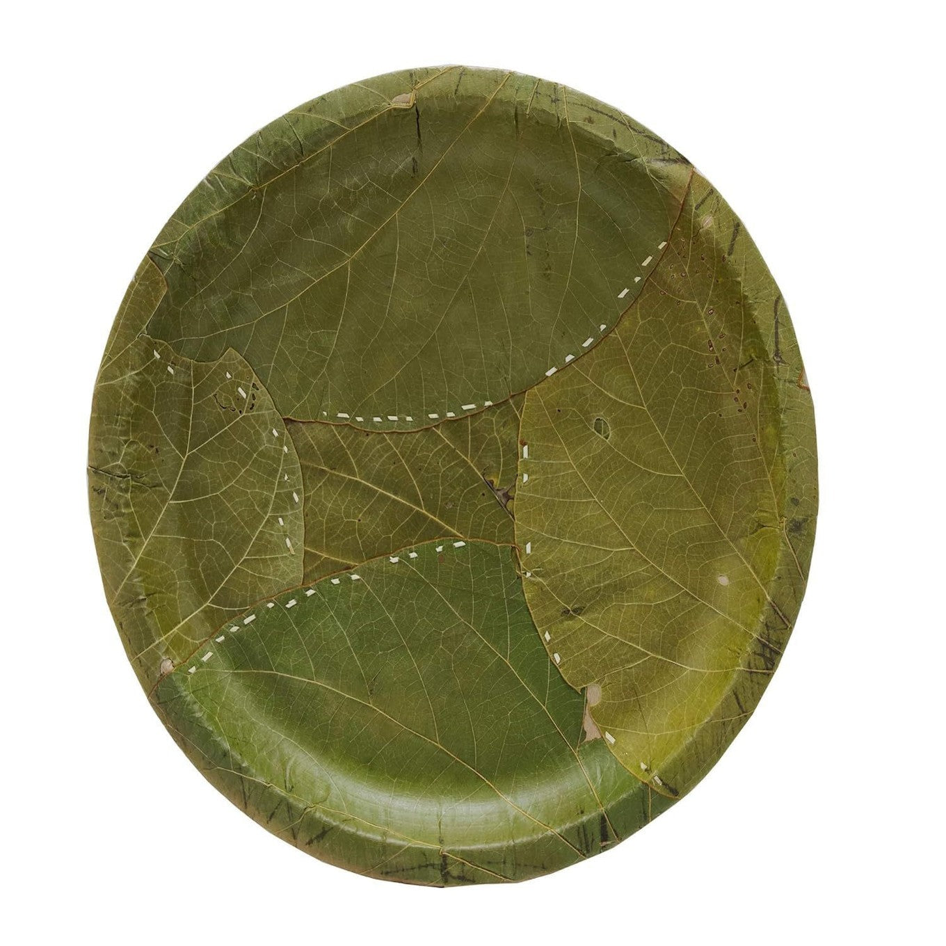 Sal Leaf Dinner Plates 12 Inch with Spoons