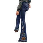 Bell Bottom Jeans for Women 70s Goth Jeans Mexican Jeans Flared Jeans for Women Flare Jeans High Waisted Bootcut Jeans for Women Flare Jeans Y2k Plus Size Flare Jeans (Dark BlueS)