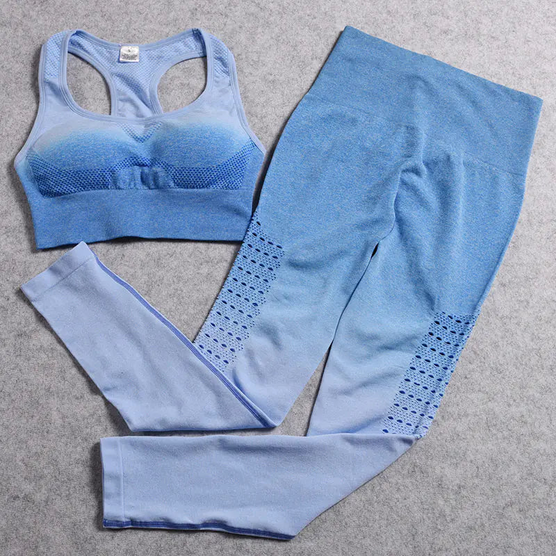 Women's Seamless Yoga Set - 2-Piece Workout Outfit