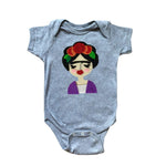 Frida Infant Bodysuit - Gray and Pink