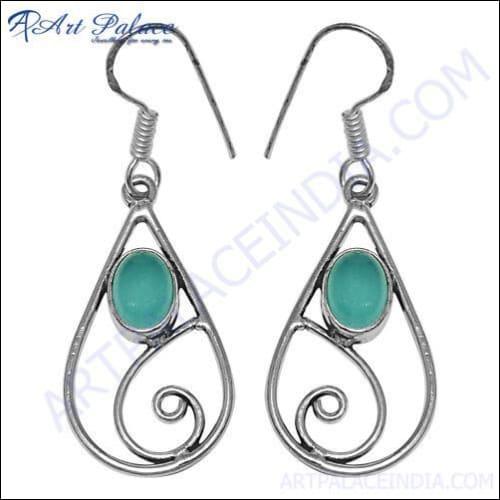 Elegant White Metal Earrings for Women - Stylish Ladies Jewelry